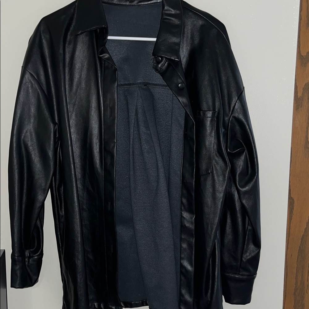 Black Faux Leather Jacket
